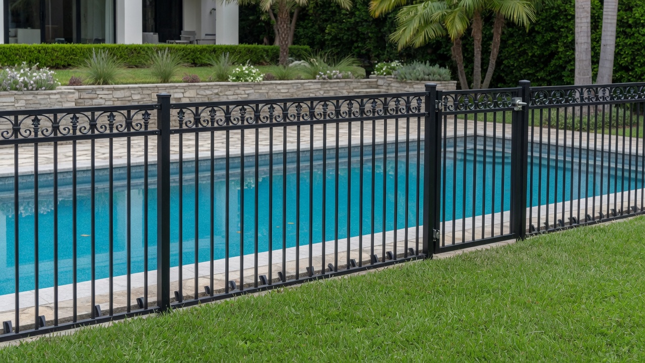 Aluminum pool fence