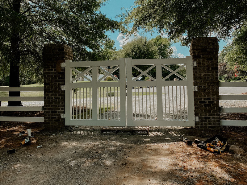 Measuring a yard for fence installation