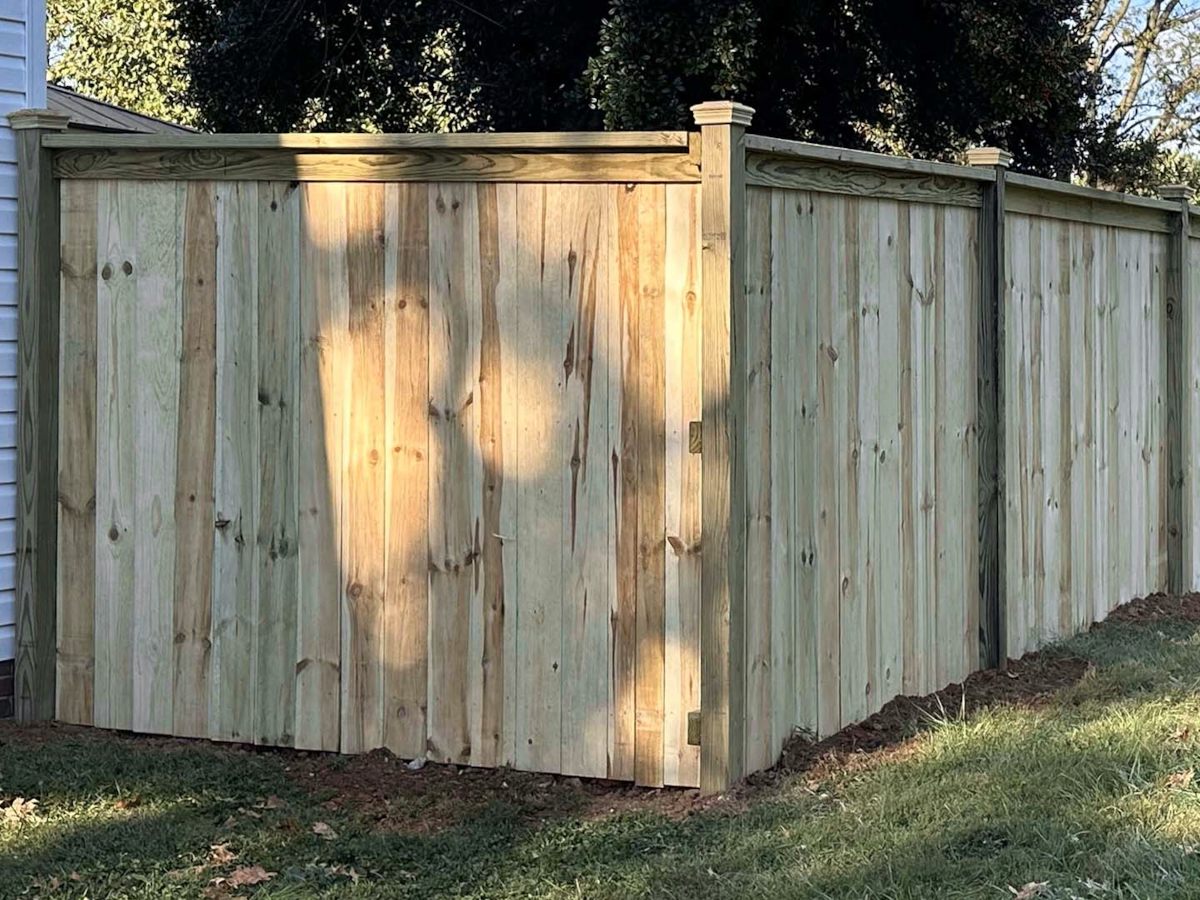 Charleston style wood privacy fence